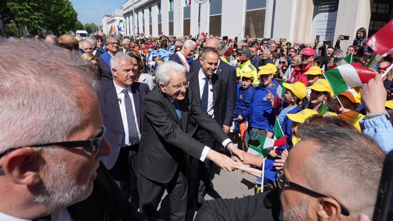 L'arrivo di Mattarella (foto Stick)