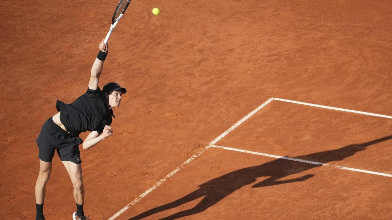 Jannik Sinner durante la finale agli Internazionali di Roma del 2025 (foto d'archivio)
