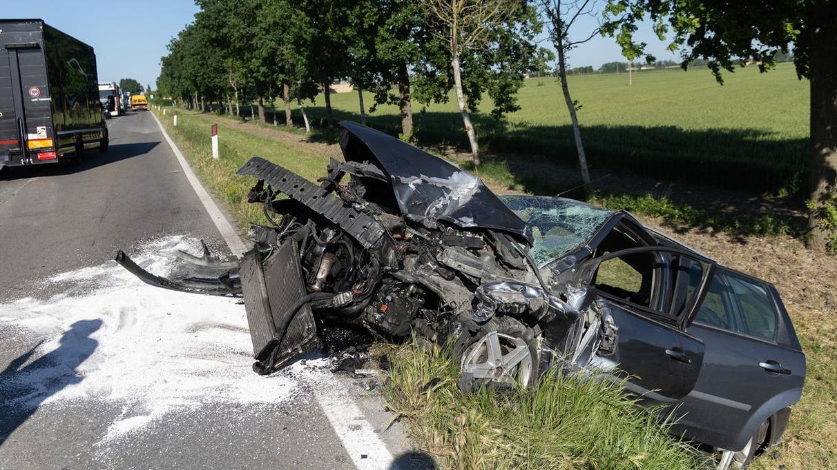 L'auto distrutta