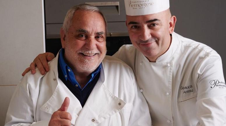 Giuseppe Aresu col figlio Gianluca - foto da Facebook 