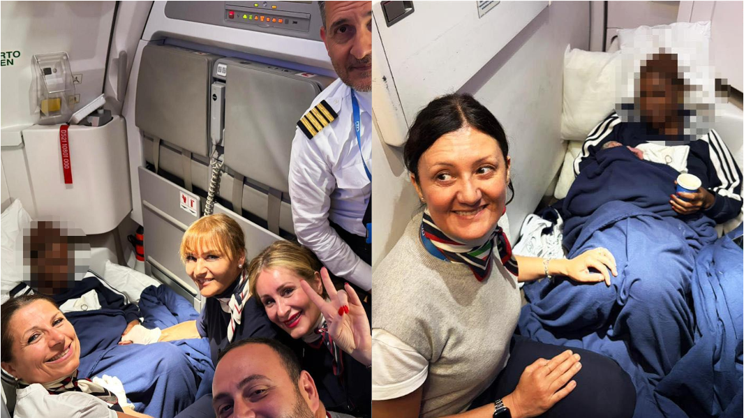 Lieto evento in aereo, bimbo nasce prematuro sul volo per Roma: la notizia commuove il web