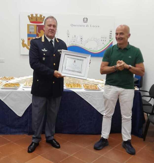 
	A sinistra il dottor Virgilio Russo con il questore Edgardo Giobbi

