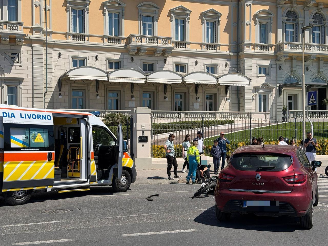 L'incidente sul viale Italia