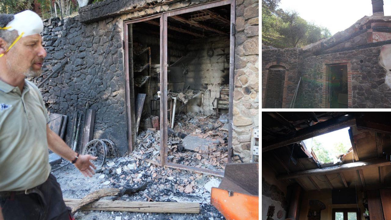 Incendio sul Monte Faeta, il vigile del fuoco che ha perso la casa: «Porta e tetto, poi bruciava tutto»