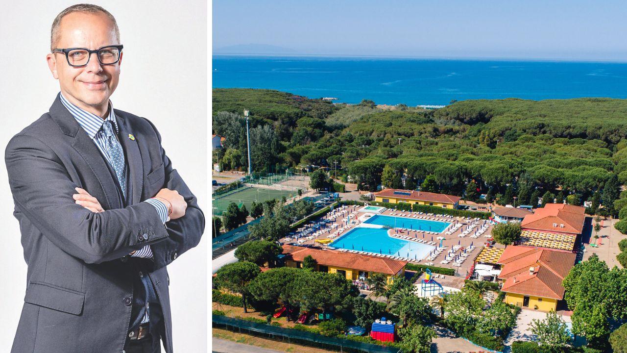 Il direttore generale del Club del Sole Angelo Eugenio Cartelli e il camping Gorette Cecina Easy Camping Village