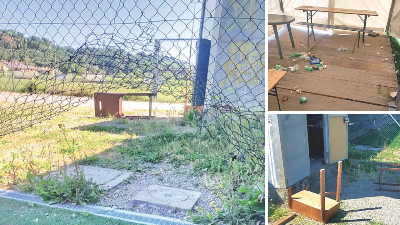 
	I danni lasciati dai vandali negli spogliatoi del campo sportivo a Montecalvoli

