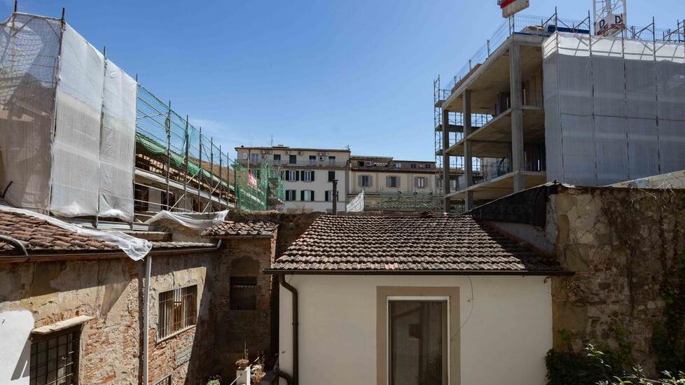 Il cantiere di San Gallo visto dalle abitazioni dei residenti