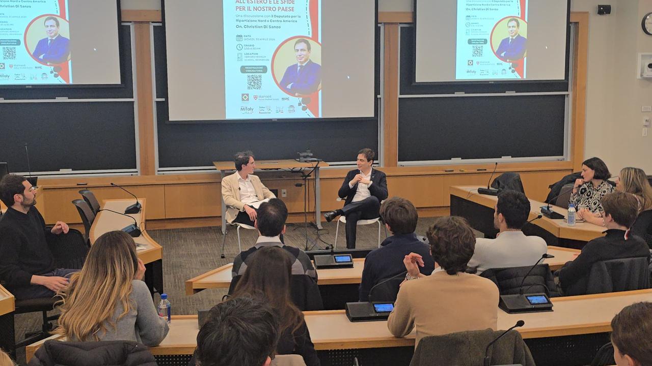 L'incontro tra Di Sanzo e gli studenti di Harvard