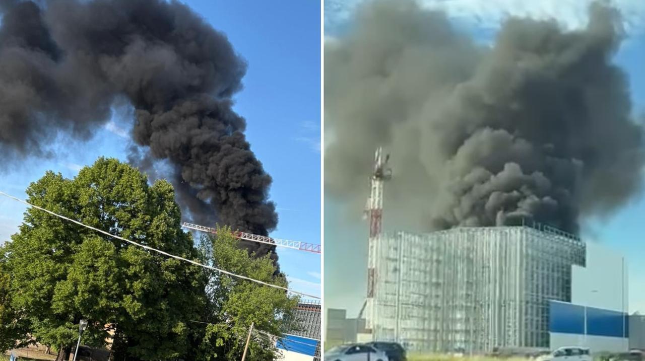 
	L'incendio a Sant'Agata Bolognese (foto Facebook Filctem Cgil Bologna)

