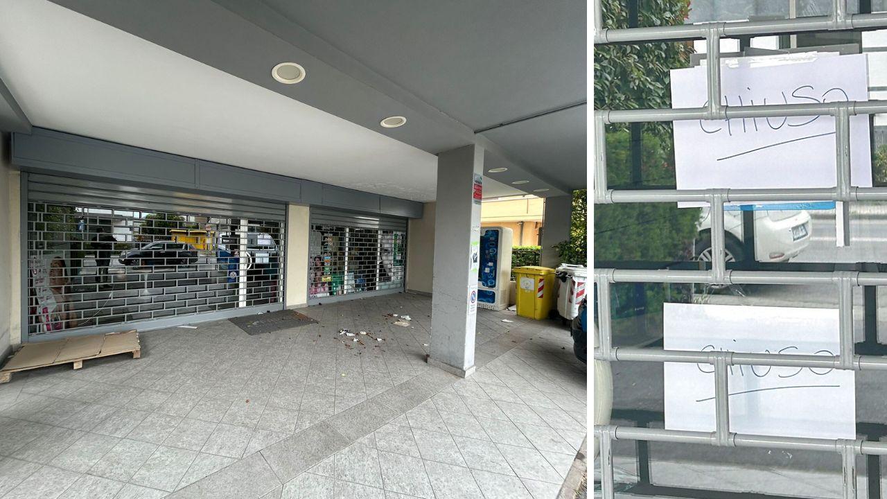
	La parafarmacia targata Farma&egrave; a Viareggio in via Aurelia nord. A dx il cartello &ldquo;chiuso&rdquo; sulla porta d&rsquo;ingresso dell&rsquo;attivit&agrave; (foto Iacopo Giannini)

