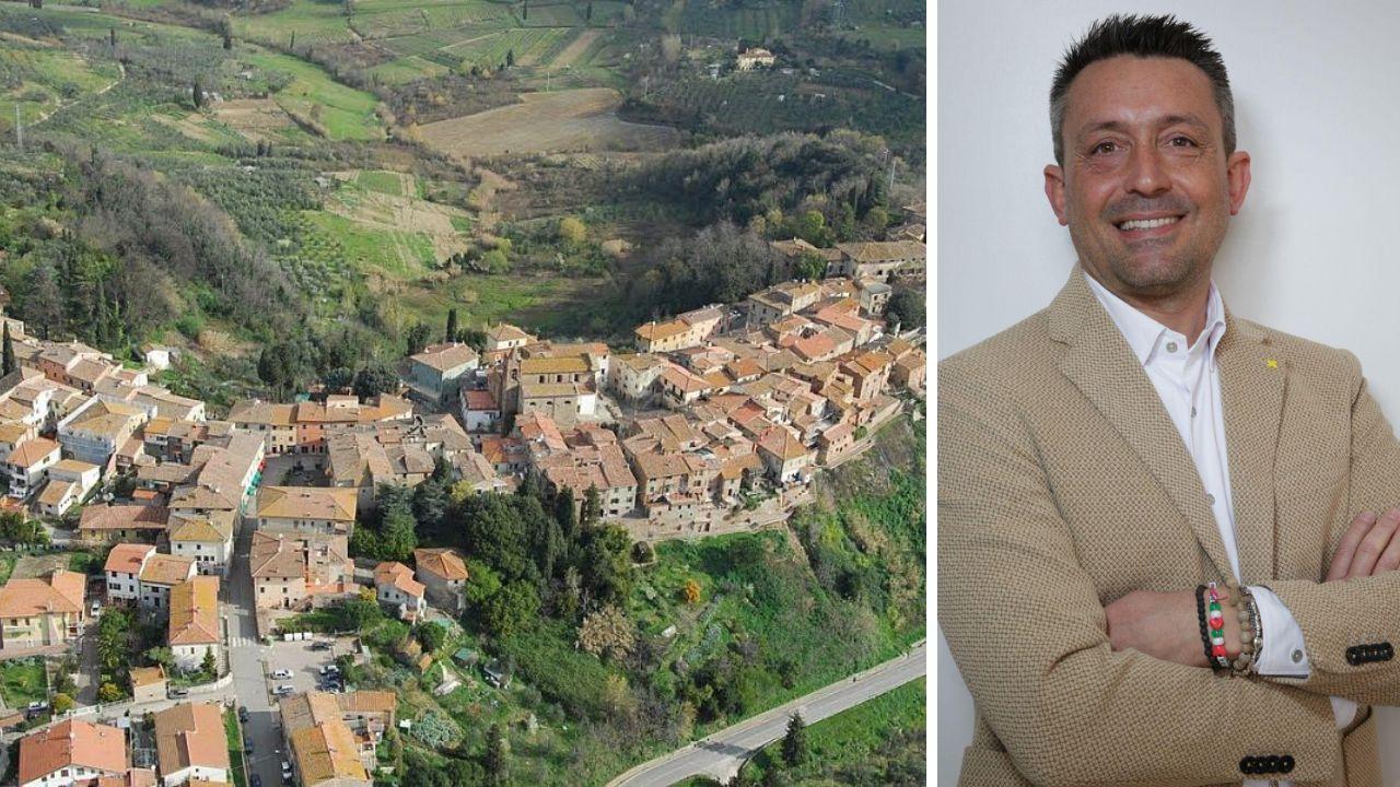 
	Il borgo di Terricciola e il sindaco Matteo Arcenni&nbsp;

