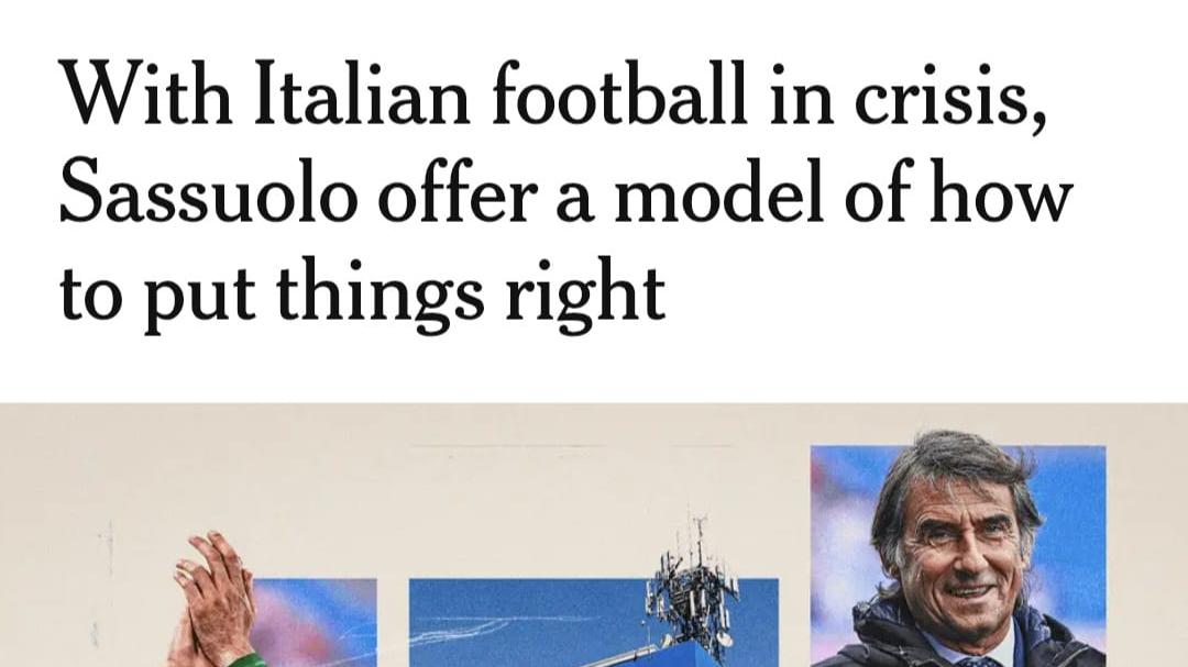 Carnevali sul New York Times: «Il Sassuolo non è più una rivelazione»