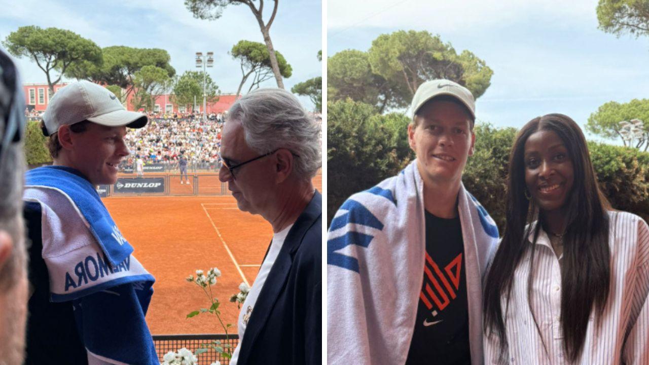 
	Sinner con Andrea Bocelli e con Myriam Sylla (foto SeS)

