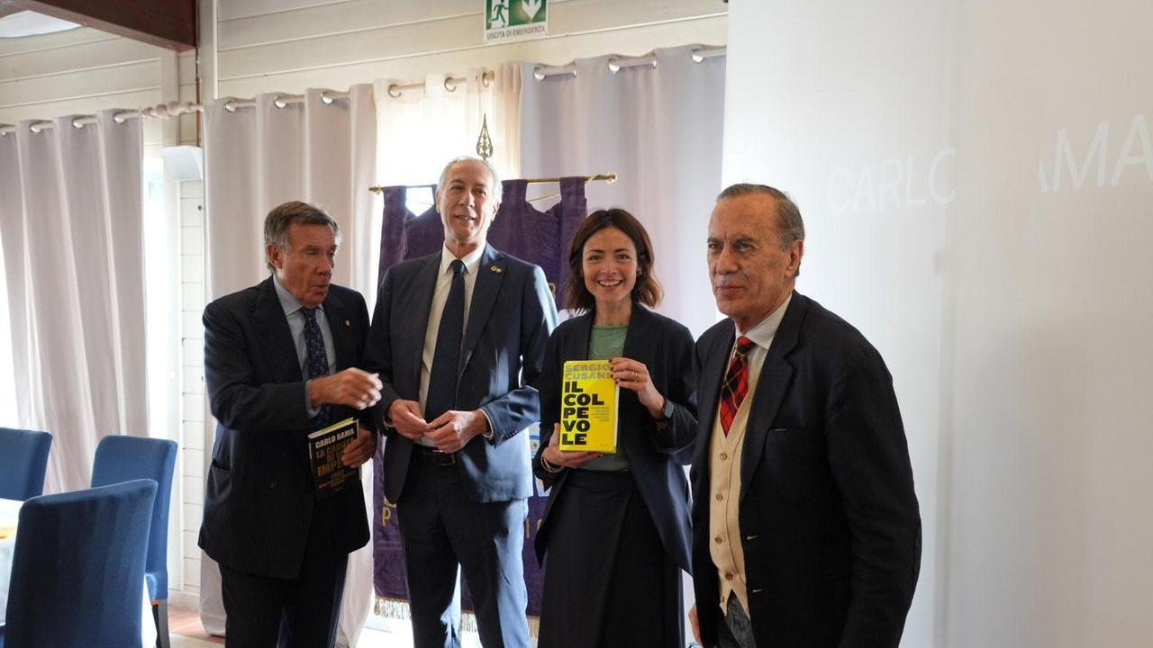 Da sx Carlo Sama, Cesare Cartei, Aurora Matteucci e Sergio Cusani
