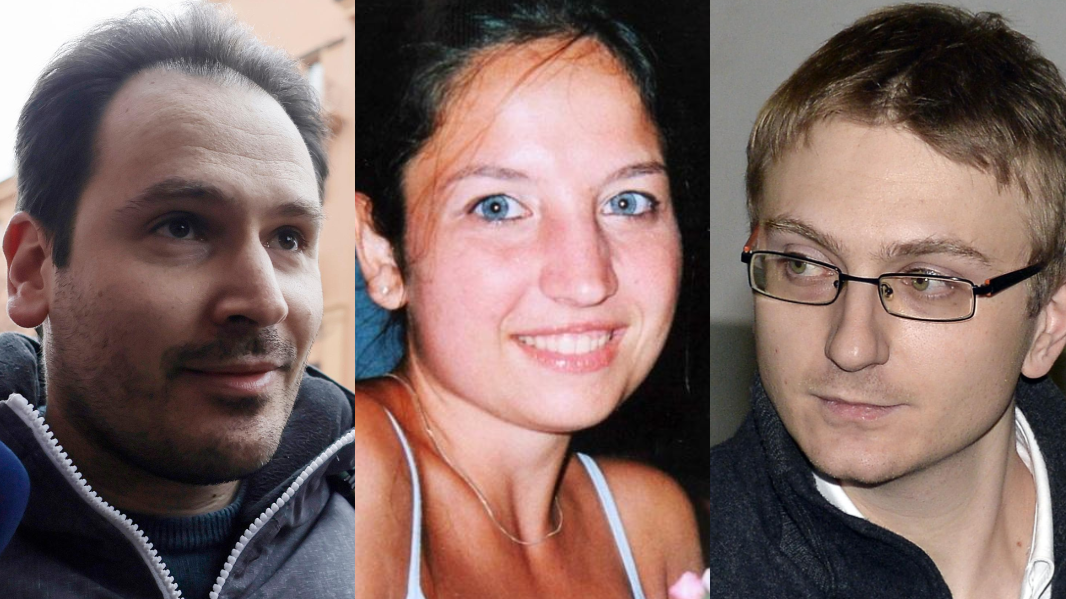 Da sinistra Andrea Sempio, Chiara Poggi e Alberto Stasi
