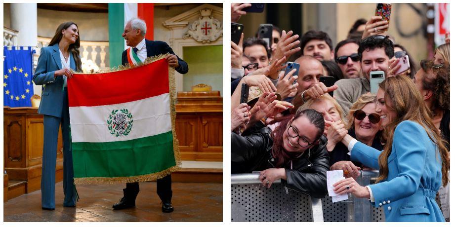 Kate Middleton conquista Reggio Emilia: sorrisi e selfie in piazza con la gente. Dal sindaco riceve il Primo Tricolore