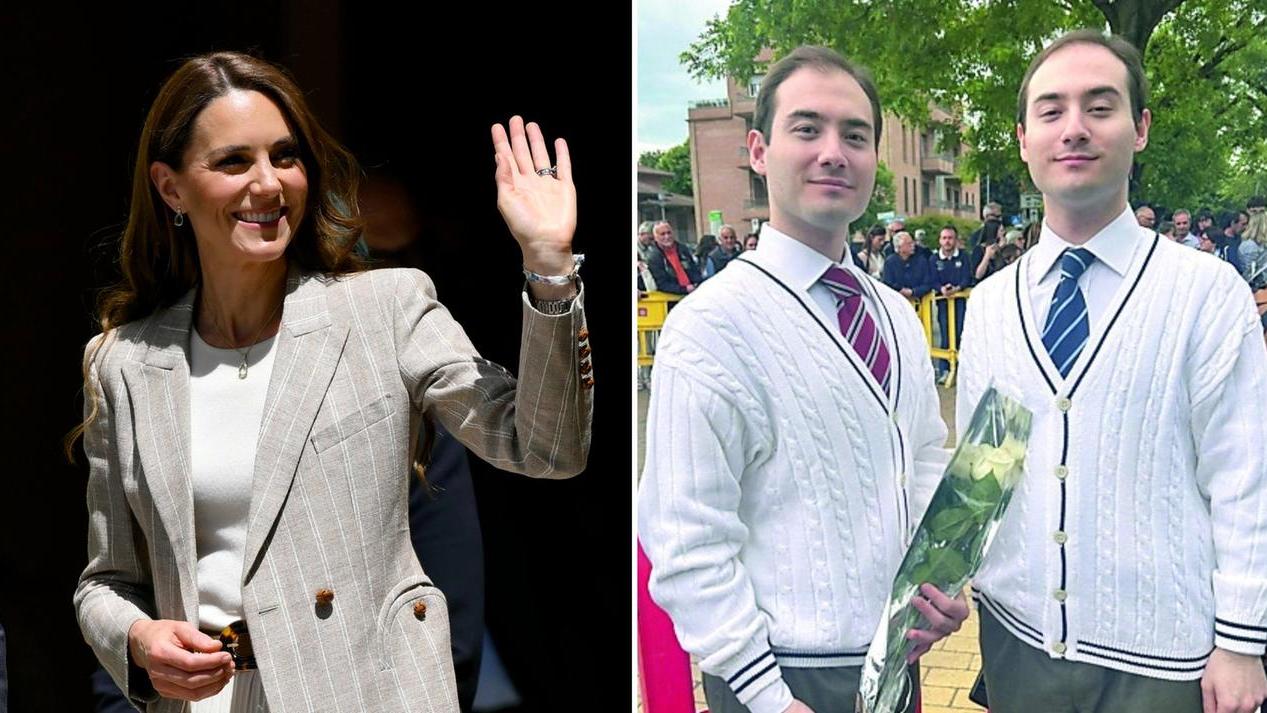 I gemelli Giroldi con il fiore donato alla principessa Kate