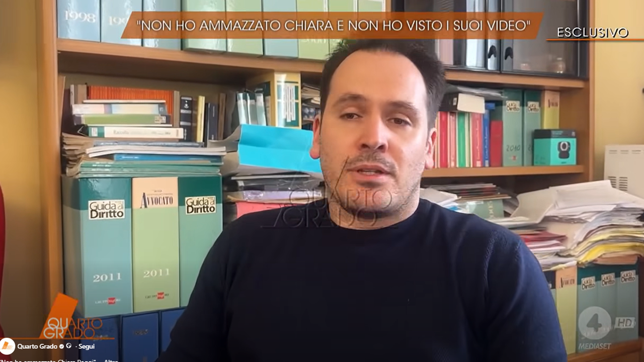 
	Andrea Sempio durante l'intervista a Quarto grado

