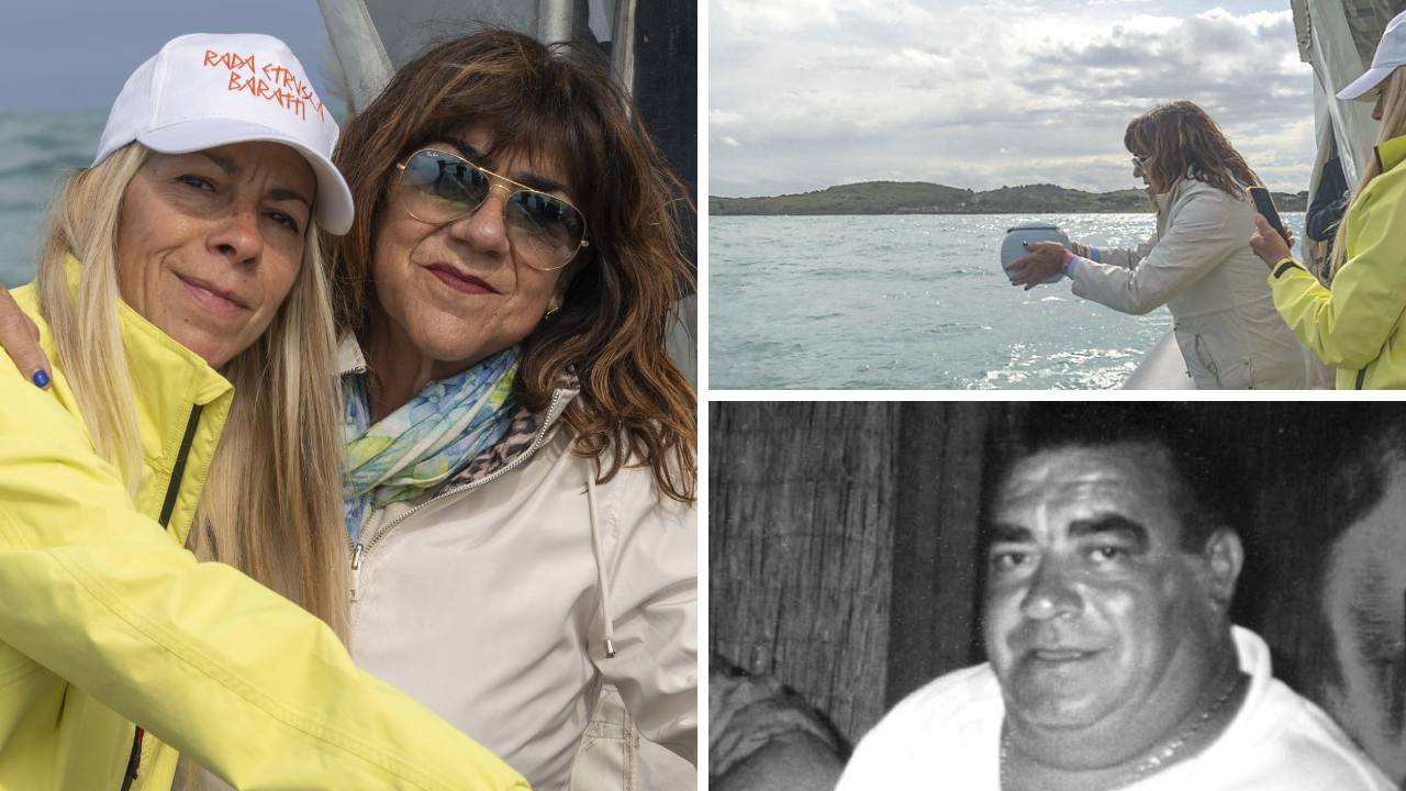 
	Le figlie di Cappelli, Ilaria e Simona, la cerimonia e Giancarlo Cappelli

