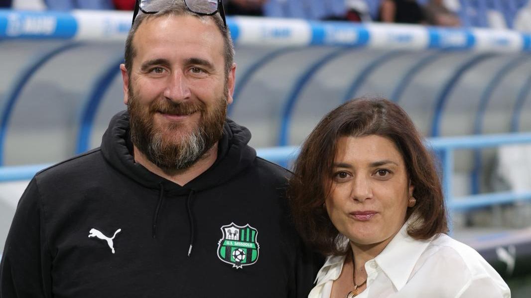 Davide Balugani, tecnico della Primavera femminile vice campione d’Italia, con Veronica Squinzi