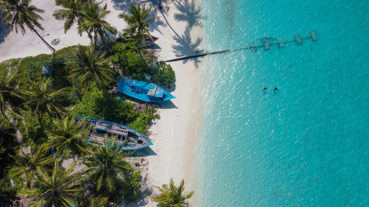 Una spiaggia delle Maldive
