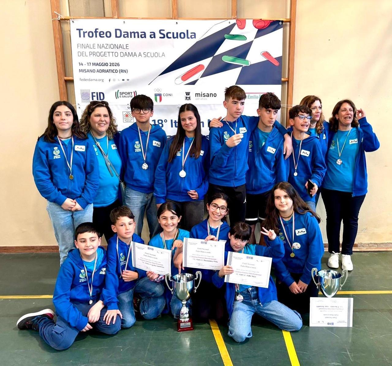 Dama a Scuola, gli studenti nuoresi brillano a Misano Adriatico