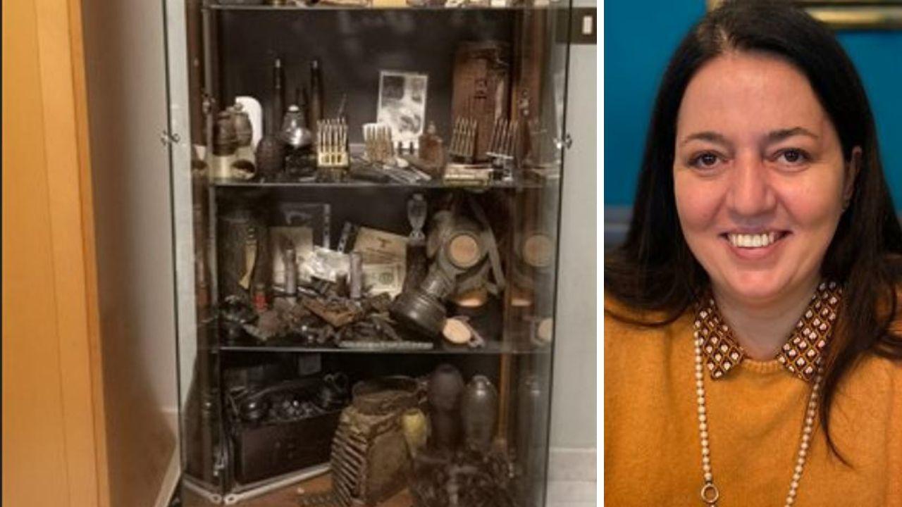 
	Alcuni degli oggetti sequestrati e Roberta Bracciale,&nbsp;sociologa dell'Universit&agrave; di Pisa

