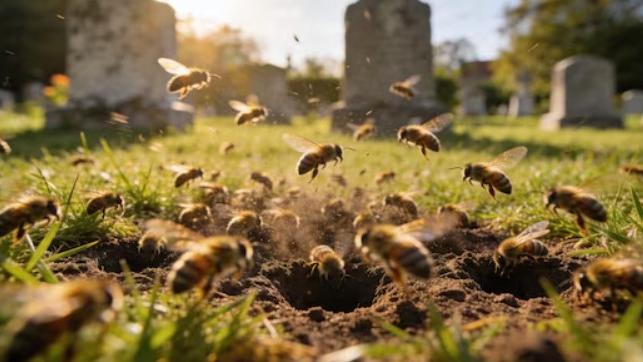 Oltre 5 milioni di api vivono sotto un cimitero vicino ai morti, ecco perché – La scoperta è straordinaria