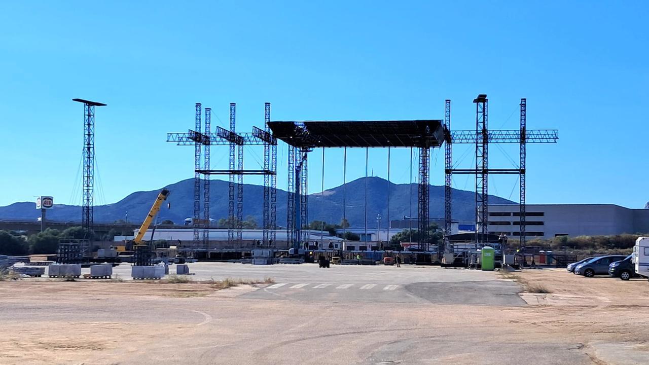 La Olbia Arena si trasforma: ecco il palco di Vasco Rossi