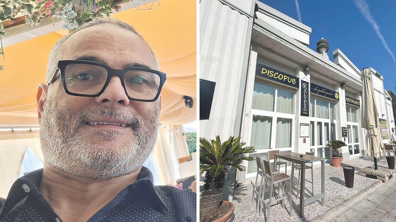 A sx l’imprenditore Daniele Fabbrizi, a dx il Kalypso club di viale Italia