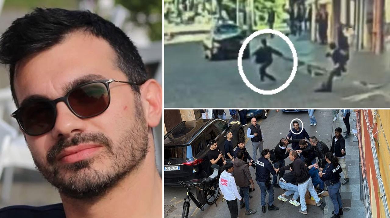 
	Silvano Ruccolo, a destra durante i terribili attimi vissuti in centro

