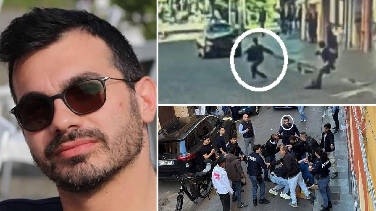 Silvano Ruccolo, a destra durante i terribili attimi vissuti in centro