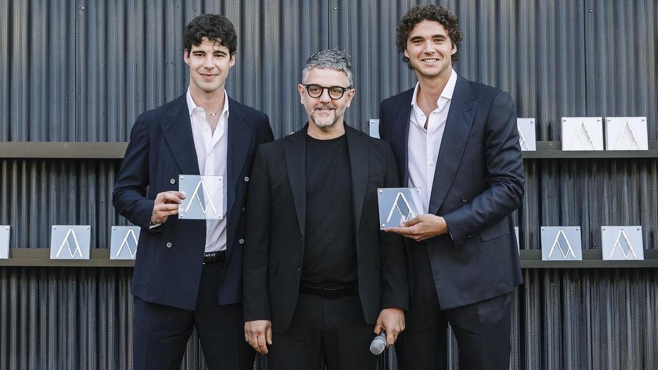 La consegna del Compasso d'Oro a Jacopo e Riccardo Sghedoni