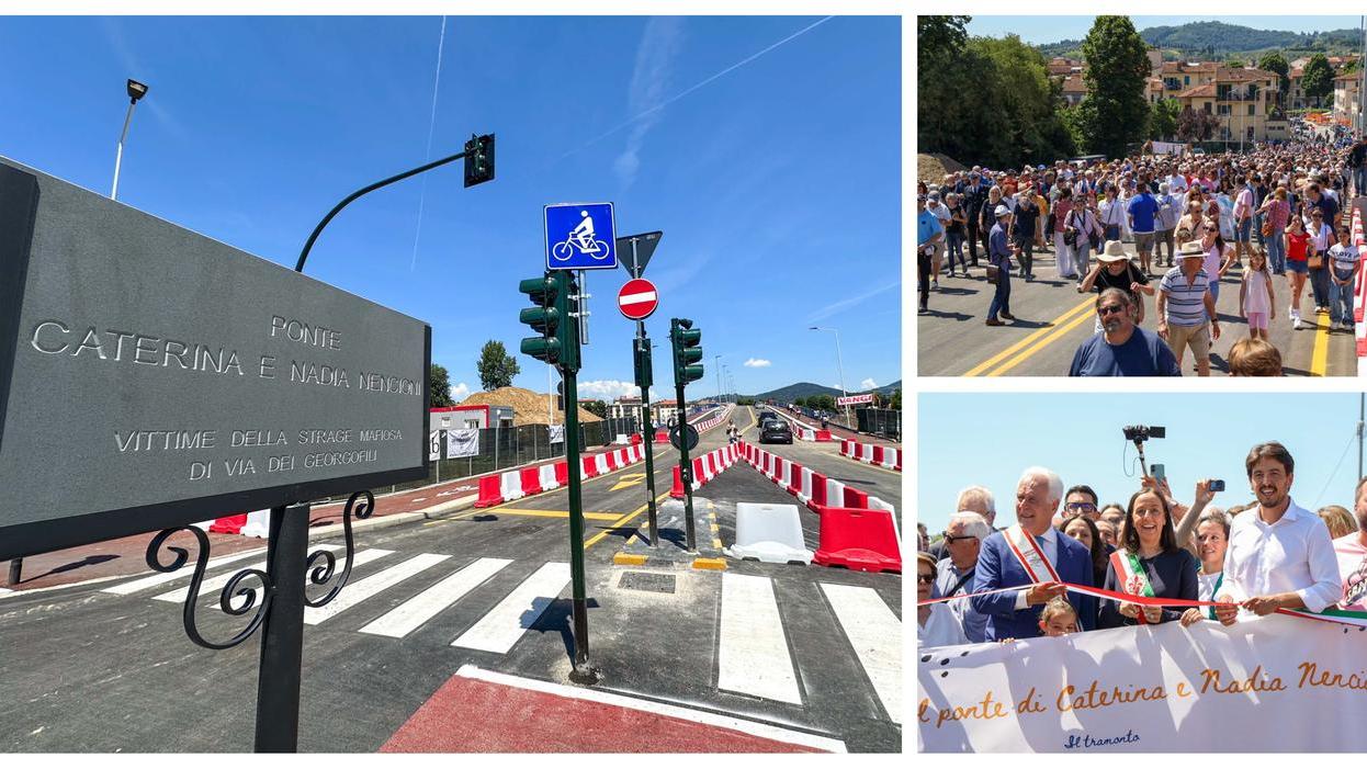 Firenze, aperto il nuovo ponte sull’Arno intitolato alle sorelline Nencioni: «Opera strategica per la città» – Video