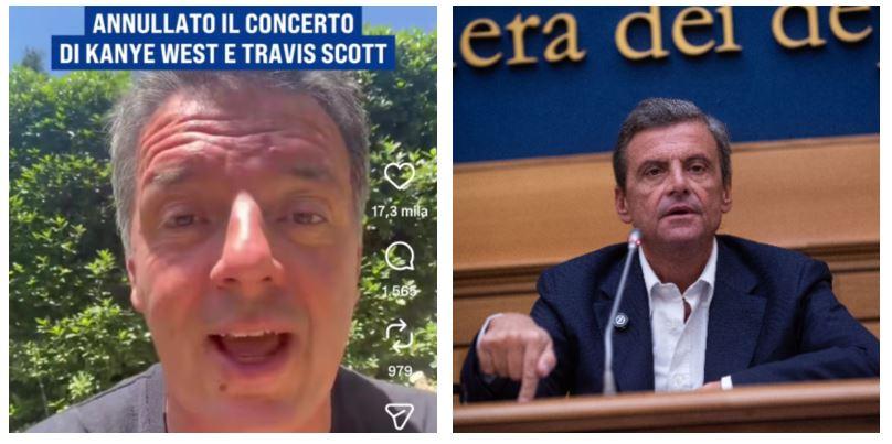 Concerti annullati a Reggio Emilia, Matteo Renzi attacca Calenda e il prefetto: «Assurda la cancellazione dei live»