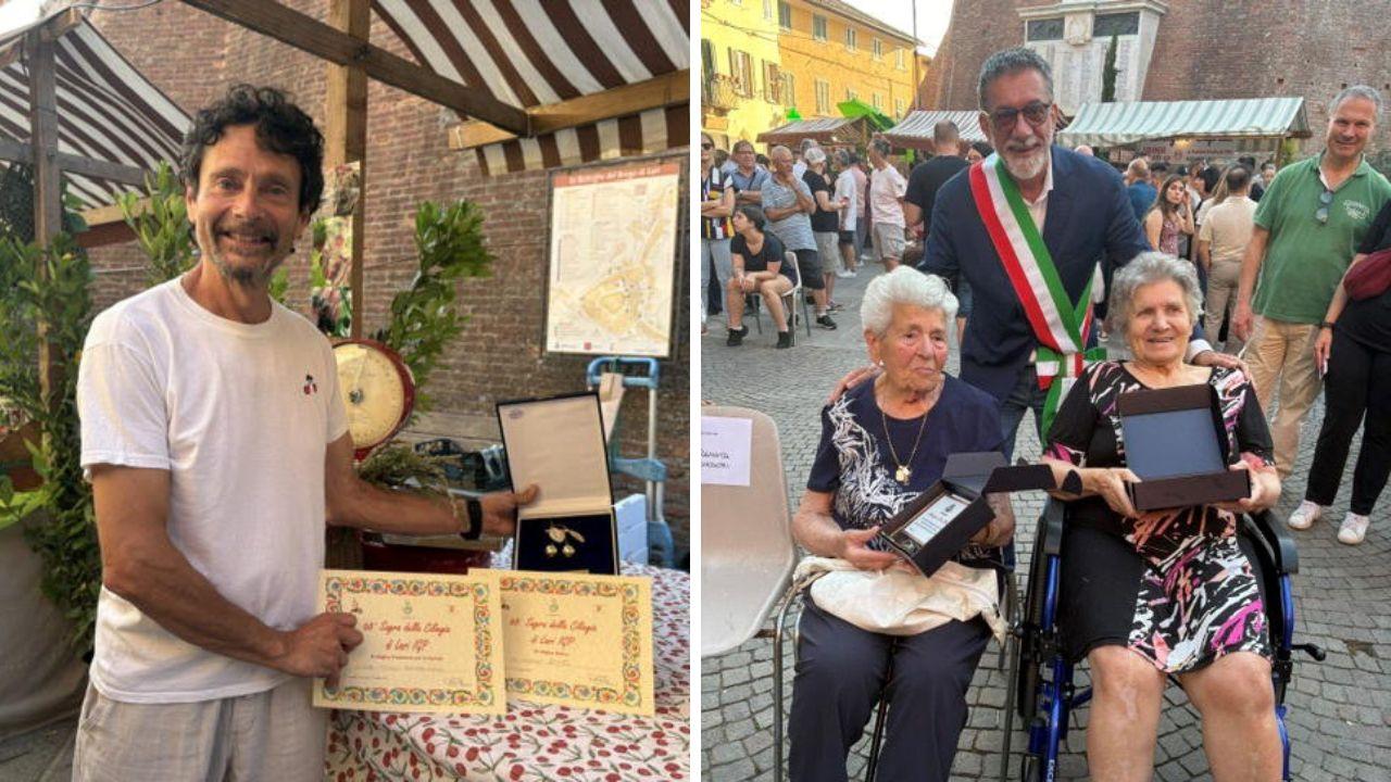 A sx Luca Zaupa, a destra Rosa Meini e Renata Salvadori con il sindaco Paolo Mori