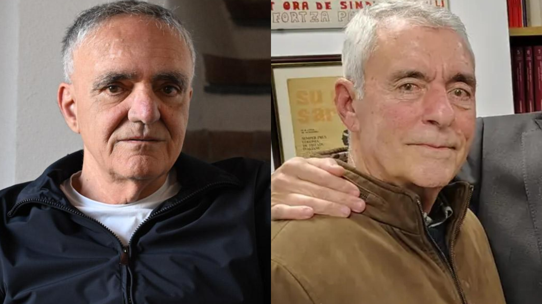 Il sindaco Graziano Milia e Michele Podda, ex sindaco di Ollolai morto nell'incendio
