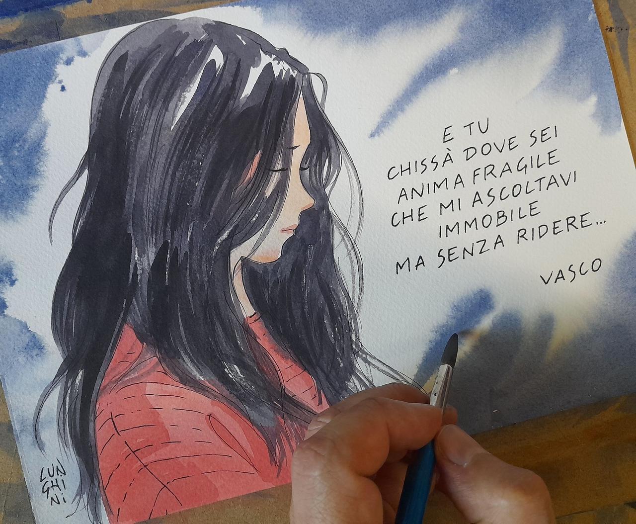 Vasco a Ferrara, con Lunghini le canzoni diventano acquerelli