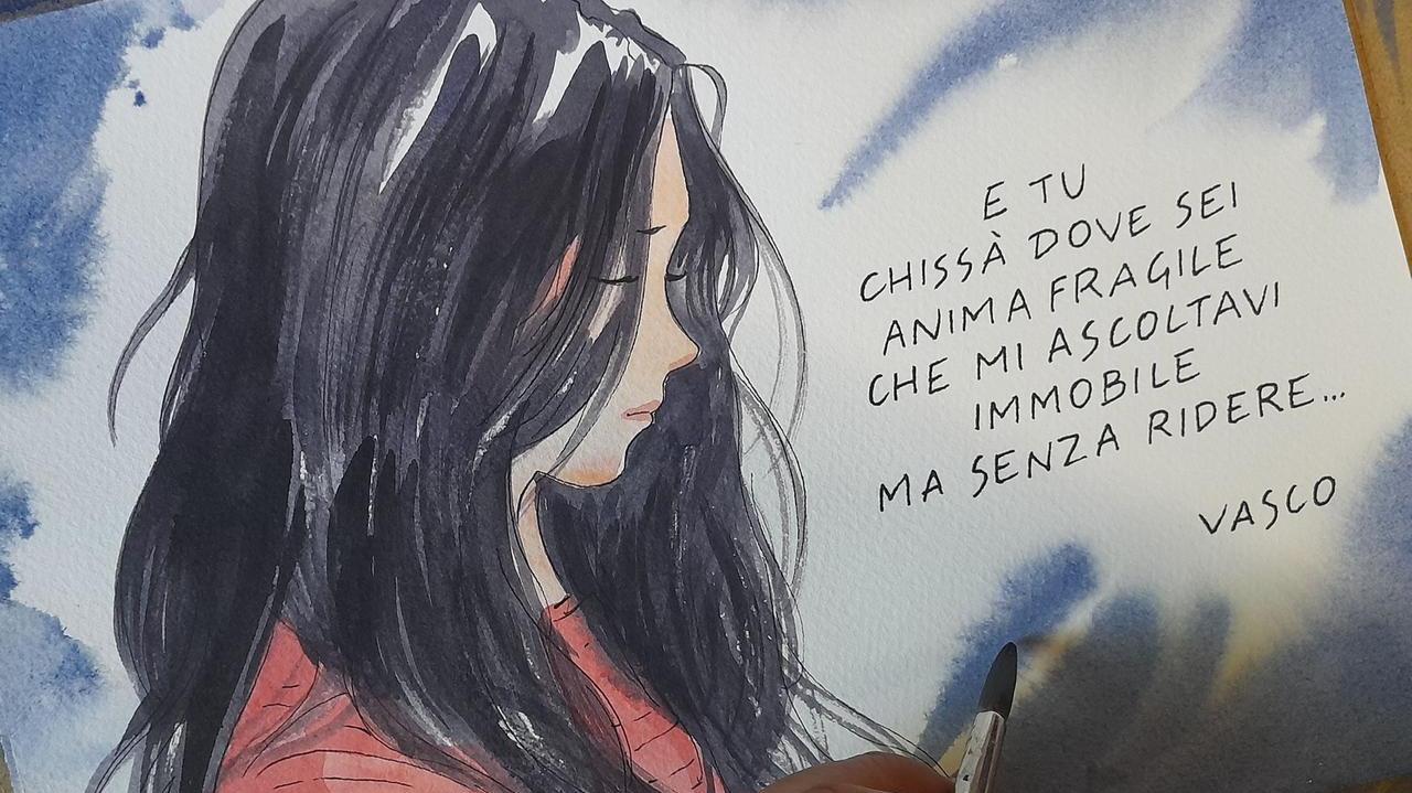 Vasco a Ferrara, con Lunghini le canzoni diventano acquerelli