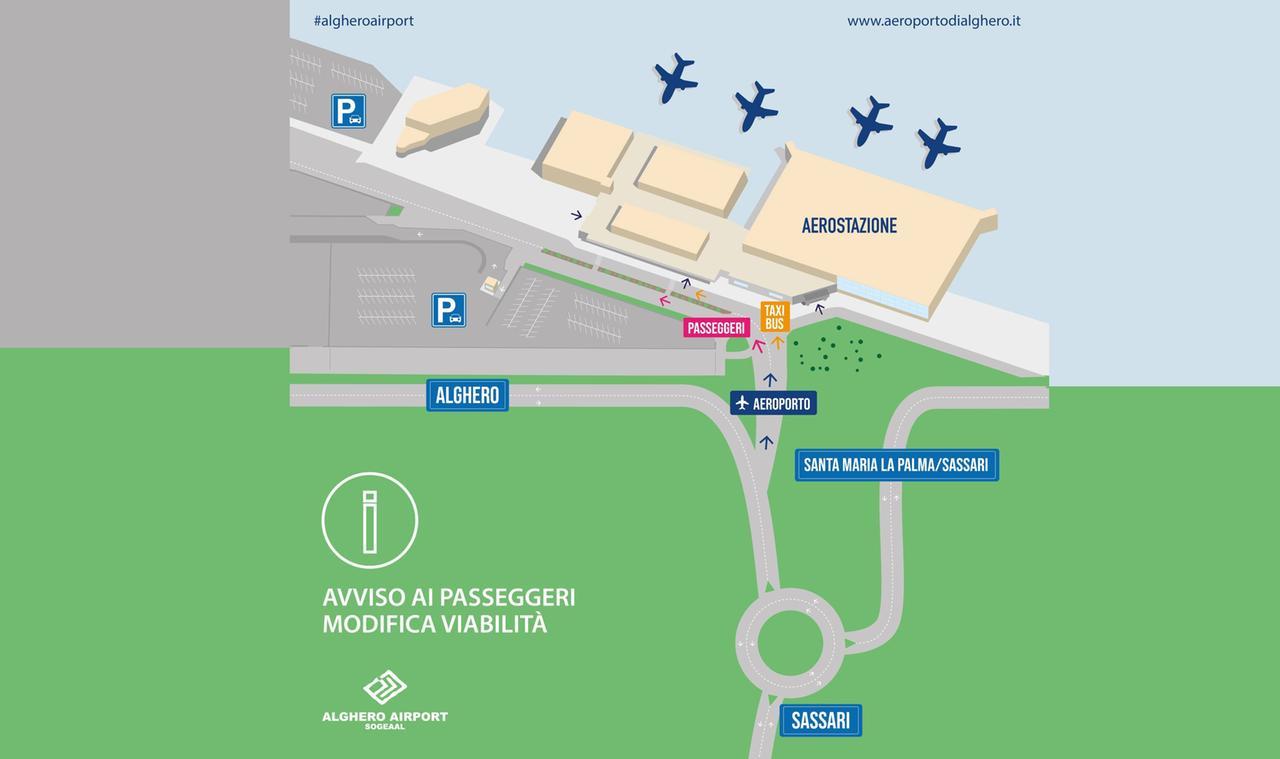 Alghero, cambiano le vie di accesso all’aeroporto “Riviera del Corallo”: ecco da quando
