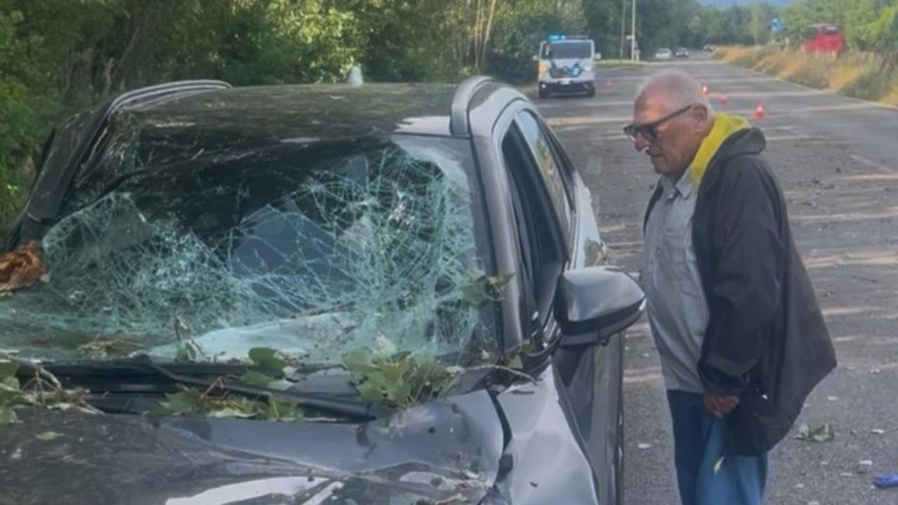 Centrato dall’albero in tangenziale: «Sono vivo per miracolo»