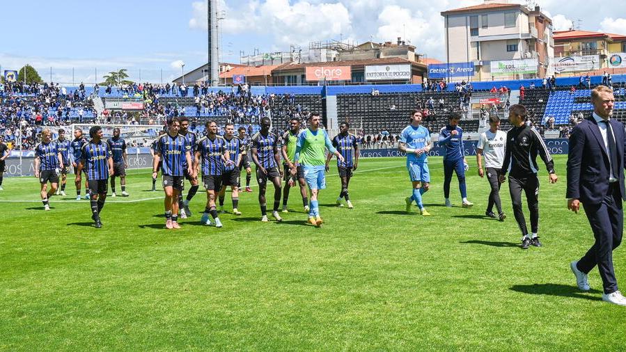 I nerazzurri dopo un match di quest'anno