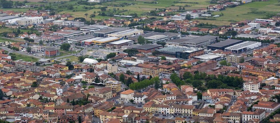 
	Una veduta aerea dell'area tra Monsummano e Pieve a Nievole (foto Nucci)


