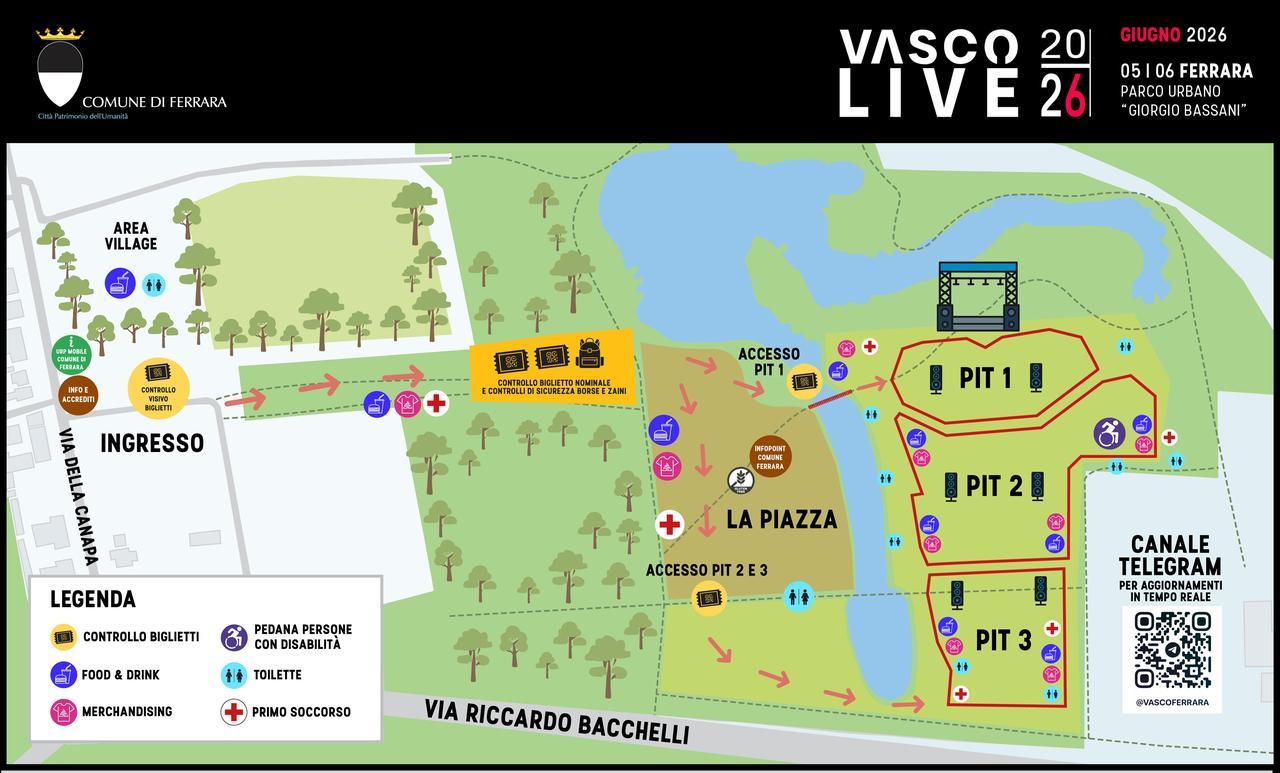 La notte di Vasco a Ferrara: 60mila fan in arrivo e domani si raddoppia, tutto quello che c’è da sapere