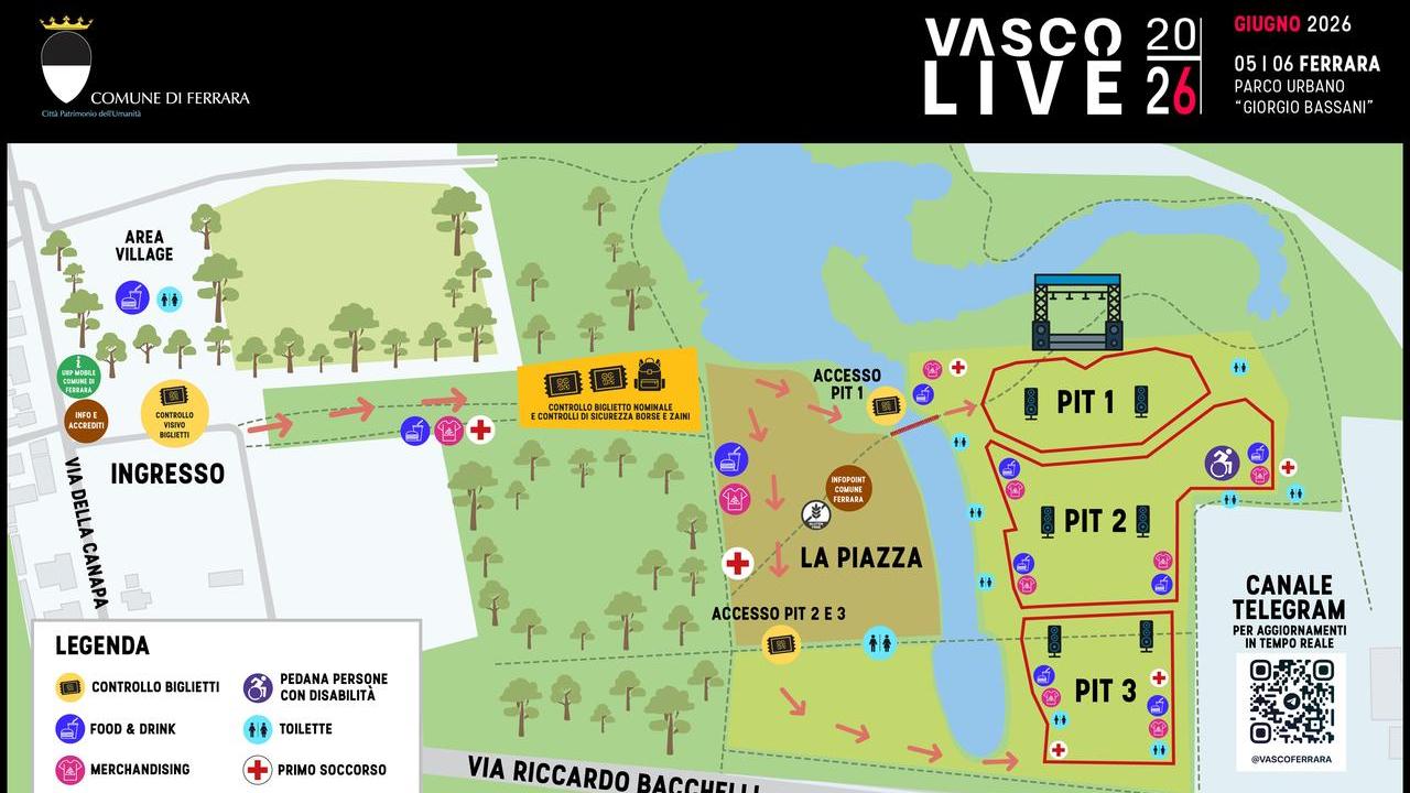 La notte di Vasco a Ferrara: 60mila fan in arrivo e domani si raddoppia, tutto quello che c’è da sapere