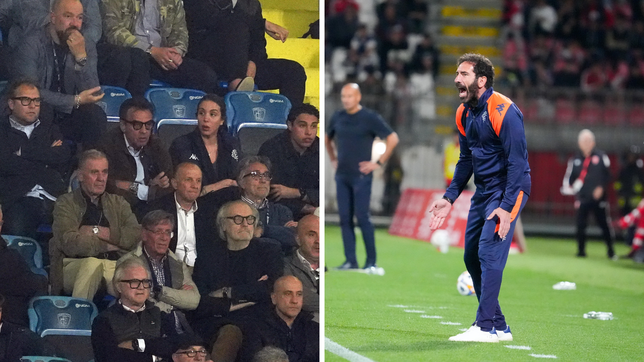 Il presidente Fabrizio Corsi e mister Fabio Caserta