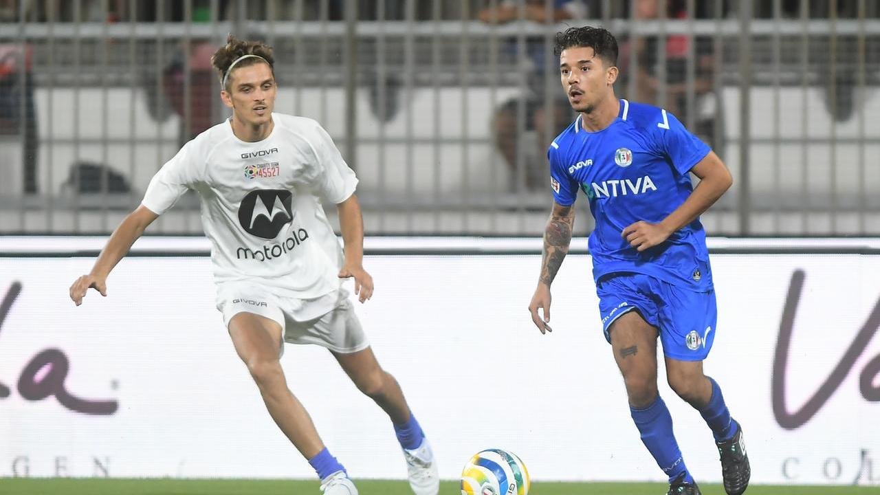Moreno in azione con la Nazionale cantanti