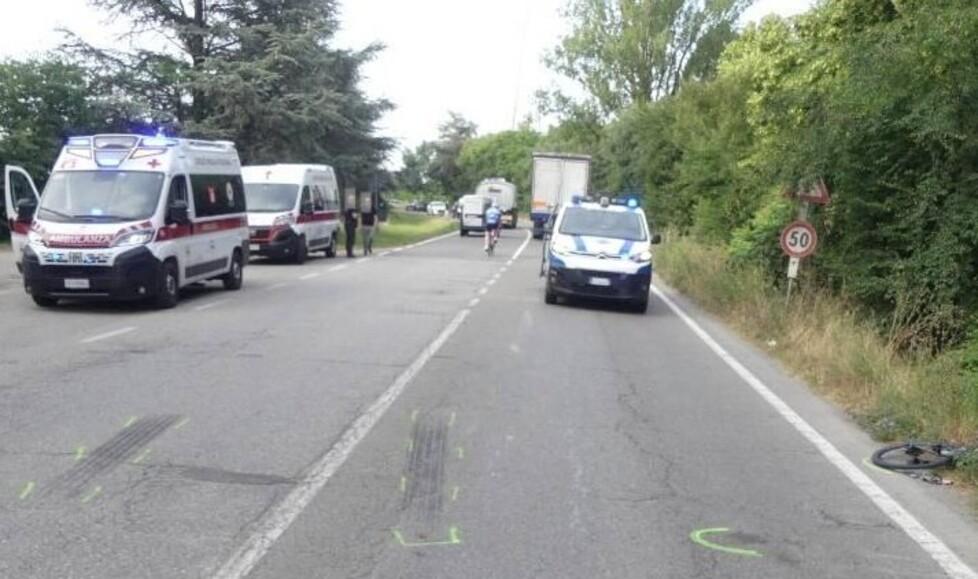 
	118 e polizia locale sul luogo dell'incidente

