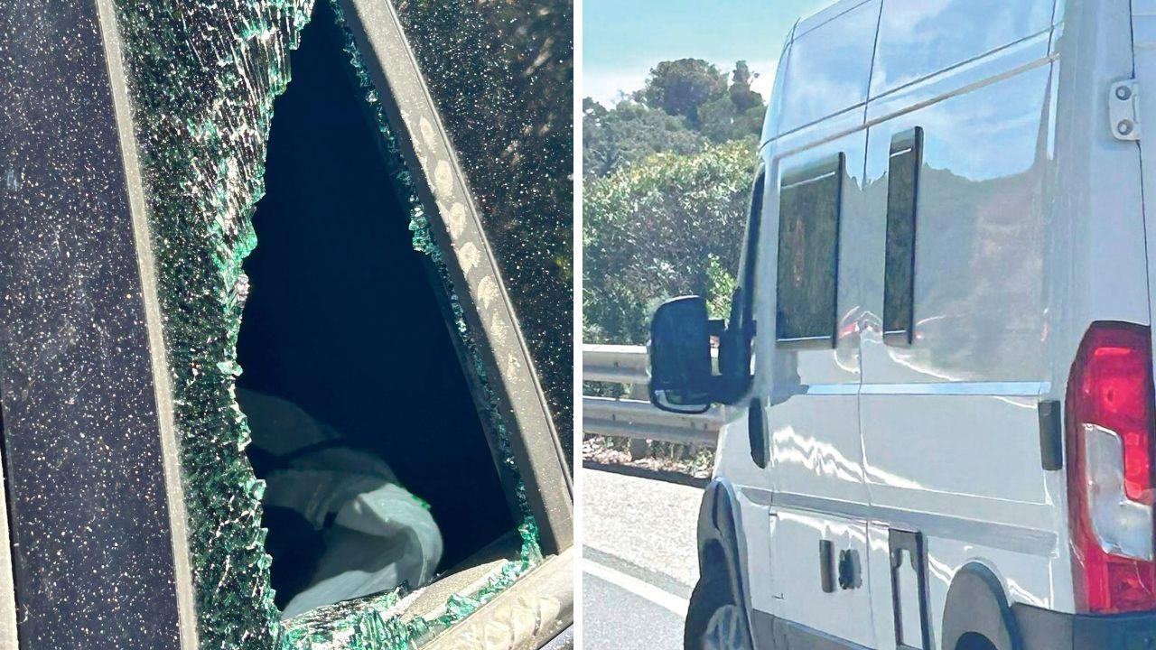 
	A sx il finestrino di un'auto spaccato dai ladri, a dx il veicolo da cui la vittima del furto sul Romito ha visto allontanarsi i vandali (Foto Facebook)

