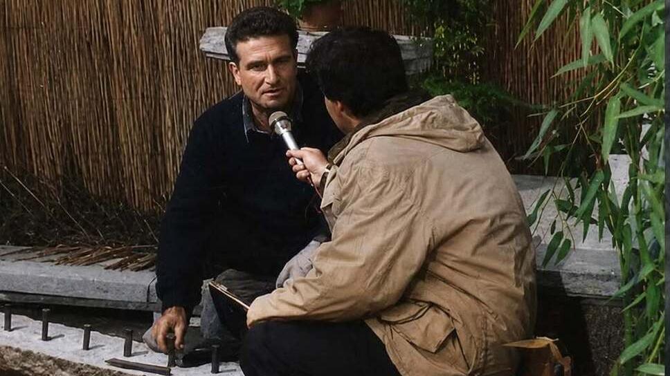 Salvatore Masia intervistato da un giornalista alcuni anni fa